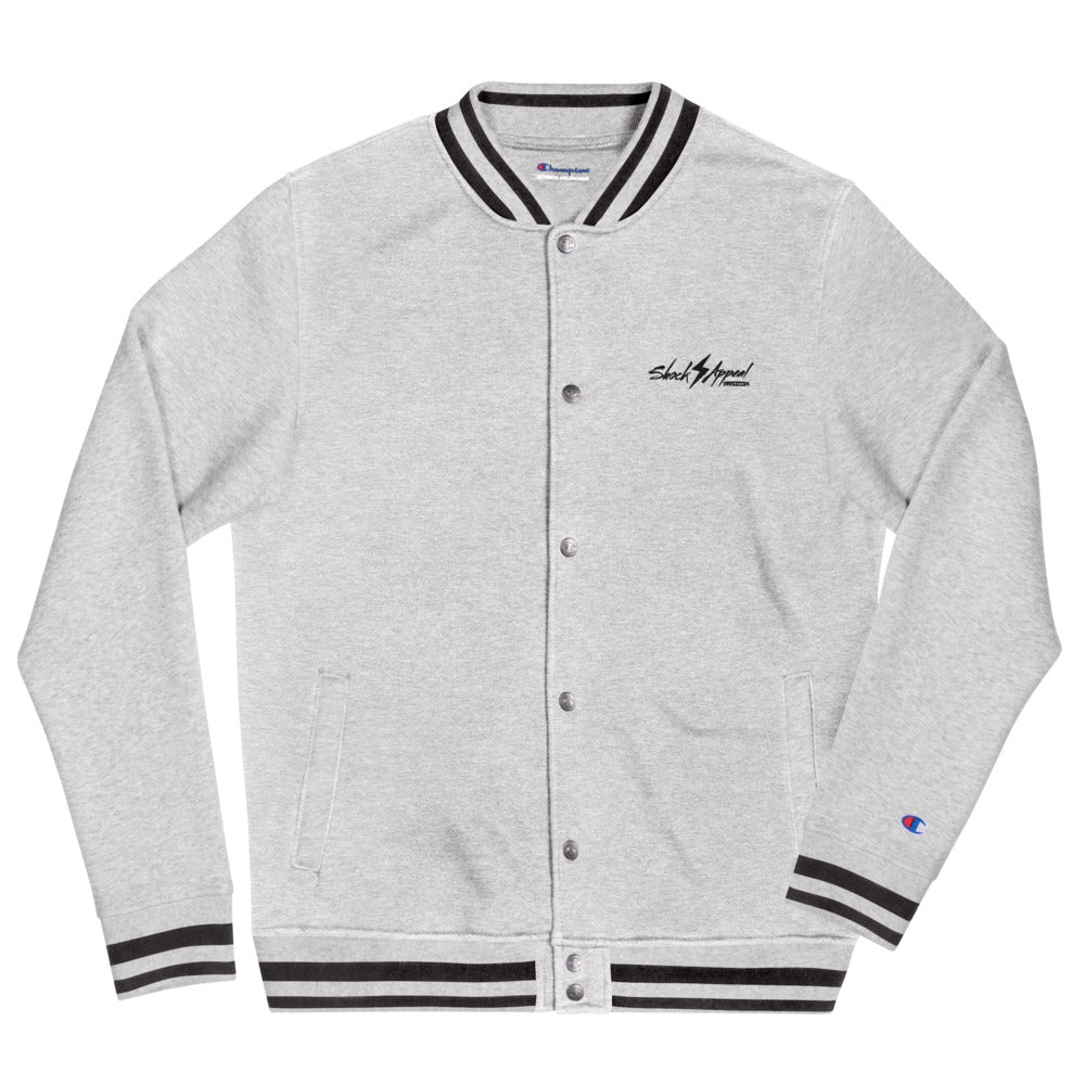 Shock Appeal (White Logo) Embroidered Champion Bomber Jacket - Shock Appeal