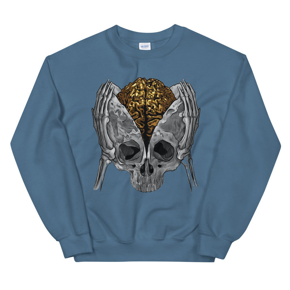 The skull: Mind Of Gold Unisex Sweatshirt - Shock Appeal