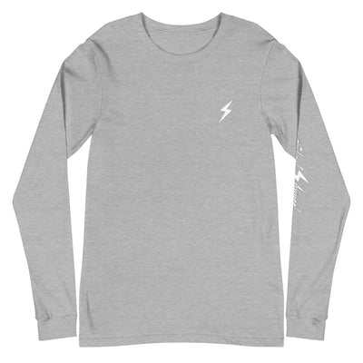 Shock Logo (White) Unisex Long Sleeve Tee - Shock Appeal