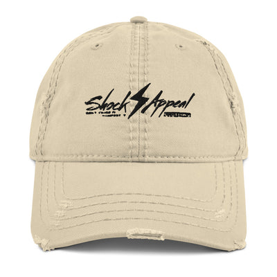 Shock Appeal (Black Logo) Distressed Dad Hat - Shock Appeal