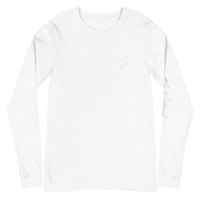 Shock Logo (White) Unisex Long Sleeve Tee - Shock Appeal